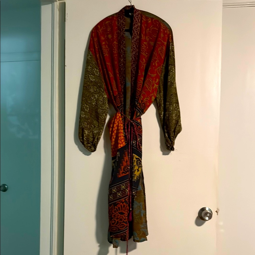 Multicolor Bohemian Kimono Robe “Free Size”